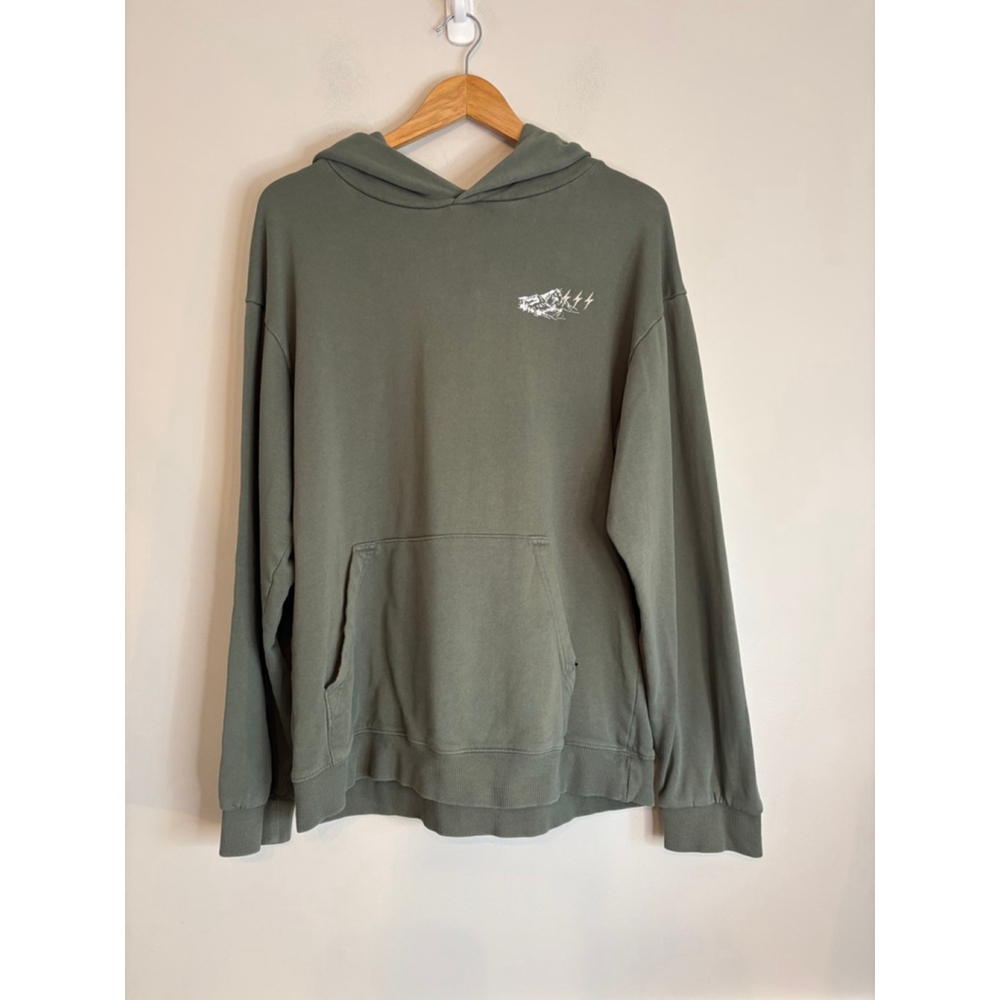 Official Seek Discomfort Merch Green Greatest Moments Pullover Hoodie Mens L